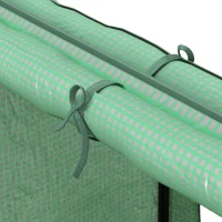 Outsunny 61 x 61cm Garden Planter Bed, with Cover - Green and Silver(m-13)