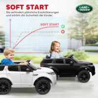 AIYAPLAY Kinder elektrische auto 12V Land Rover Discovery Sport met 2,4G afstandsbediening, muziek, claxon, LED-verlichting, USB/MP3-aansluiting, 3-5 km/u, voor kinderen 3-6 jaar, zwart(m-6)