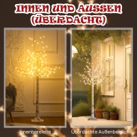 HOMCOM Kunst-kersenbloesemboom met 120 LED's, 3 dimniveaus, warmwit, realistische schors, 21 x 21 x 150 cm(m-7)