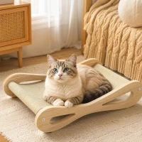 PawHut 2 in 1 Sisal Cat Scratcher Bed Cat Scratching Board and Lounger 60 x 35 x 13 cm Cream White(m-10)