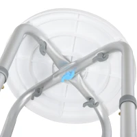HOMCOM Banqueta de duche assento de duche antiderrapante banqueta de banho altura ajustável giratório a 360° em alumínio(m-7)