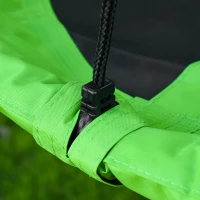 Outsunny Balanço ninho de pássaro Balanço Redondo Cesto Ø 110 cm 4 Argolas Incluídas metal epóxi Oxford Alta densidade Verde(m-4)