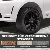 AIYAPLAY Elektrische Kinderauto 12V Land Rover Discovery Sport met 2,4G Afstandsbediening, Muziek, Claxon, LED Verlichting, USB/MP3 aansluiting, 3-5 km/u, voor Kinderen 3-6 Jaar, Wit(m-8)