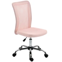 Vinsetto Sedia da Ufficio Ergonomica Girevole Senza Braccioli in Tessuto Traspirante a Rete, Altezza Regolabile, Rosa(m-11)