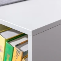 HOMCOM 2-in-1 Kinderrek en Bankje met Kussen 103 x 30 x 62 cm, Grijs en Wit(m-8)