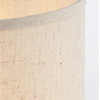 HOMCOM Staande Lamp met Afstandsbediening, Hoogte Verstelbaar, Stoffen Kap, Metalen Standaard, Aanpasbare Helderheid, Voetschakelaar, Beige(m-12)
