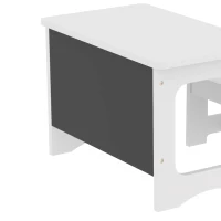 AIYAPLAY Bureau et Chaise pour Enfant avec Plateau Réversible Tableau Noir, 3 à 6 Ans, Blanc(m-11)