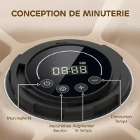 PawHut Distributeur de Nourriture pour Animaux de Compagnie Distributeur Automatique 6 portions 31,5 x 31,5 x 8,3 cm blanc(m-7)