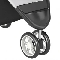 PawHut Hondenwagen Opvouwbaar Hondenbuggy met Opbergmand, Kussen, Gaasvensters, Bekerhouder voor Kleine Honden tot 10kg, Grijs(m-10)