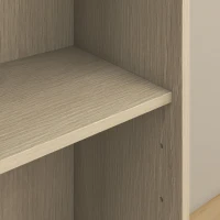 HOMCOM Bookcase Adjustable Shelf Bookshelf Anti-Tip Hardware 6-Tier Storage Cabinet Oak Wood Effect(m-11)