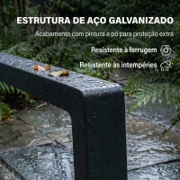 Outsunny Espreguiçadeira Dobrável com Apoio para os Pés Retrátil Encosto Ajustável em 5 Níveis Tecido Textilene Estrutura de Aço Cinzento Escuro(m-7)