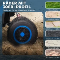 AIYAPLAY Elektroquad voor kinderen, 3-6 km/u, LED-koplamp, muziek, USB, voor 3-8 jaar, Blauw(m-5)
