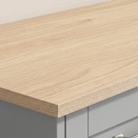 HOMCOM Sideboard Buffet Cabinet, 140 cm Kitchen Storage Cabinet with 4 Drawers, 4 Doors and 2 Adjustable Shelves, Grey(m-13)