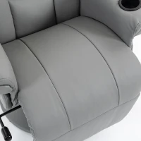 HOMCOM Upholstered Reclining Armchair, Manual Recliner Chair with Footrest and Adjustable Backrest, Grey(m-12)