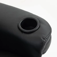 HOMCOM Upholstered Reclining Armchair, Manual Recliner Chair with Footrest and Adjustable Backrest, Black(m-9)