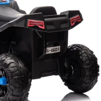 AIYAPLAY Elektrische kinderquad, Licht & Muziek, vering, 5 km/h, 50 Min. rijtijd, voor 3-5 jaar, Blauw(m-9)