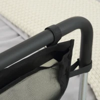 HOMCOM Barra de apoio para cama barreira de proteção segura alça ajustável 5 alturas bolso para arrumação 87Lx51,5lx45-55H cm(m-4)