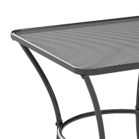 Outsunny Tuin salontafel bijzettafel koffietafem terras metaal zwart(m-12)