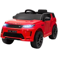 AIYAPLAY Kinderauto 12V Land Rover Discovery Sport met 2,4G afstandsbediening, muziek, claxon, elektrisch voertuig met LED-verlichting, USB/MP3-aansluiting, 3-5 km/u, voor kinderen van 3-6 jaar, rood(m-10)