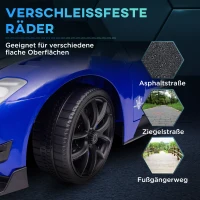 AIYAPLAY Elektrische kinderauto 12V, gelicentieerd, afstandsbediening, schokdempende wielen, Blauw, 115x60x45 cm(m-9)