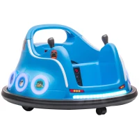 AIYAPLAY Kinder-autoscooter, 360°-draai, voor 3-5 jaar, met afstandsbediening, muziek, blauw(m-11)