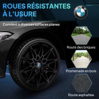 AIYAPLAY Voiture Électrique pour Enfants BMW M4 12V avec Télécommande 2,4G, Double Moteur, Klaxon, Lumières LED, Noir(m-9)