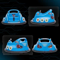 AIYAPLAY Kinder-autoscooter, 360°-draai, voor 3-5 jaar, met afstandsbediening, muziek, blauw(m-9)