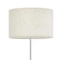 HOMCOM Staande Lamp met Afstandsbediening, Hoogte Verstelbaar, Stoffen Kap, Metalen Standaard, Aanpasbare Helderheid, Voetschakelaar, Beige(m-10)