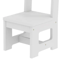 AIYAPLAY Bureau et Chaise pour Enfant avec Plateau Réversible Tableau Noir, 3 à 6 Ans, Blanc(m-13)