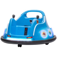 AIYAPLAY Kinder-autoscooter, 360°-draai, voor 3-5 jaar, met afstandsbediening, muziek, blauw(m-10)