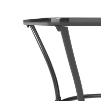 Outsunny Tuin salontafel bijzettafel koffietafem terras metaal zwart(m-9)