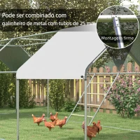 PawHut Poleiro para Galinhas de 4 Níveis de Madeira e Aço para 4-6 Galinhas 140x86 cm para Galinheiros com Tubos 25 mm Madeira(m-5)