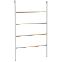 PawHut Poleiro para Galinhas de 4 Níveis de Madeira e Aço para 4-6 Galinhas 140x86 cm para Galinheiros com Tubos 25 mm Madeira(m-1)