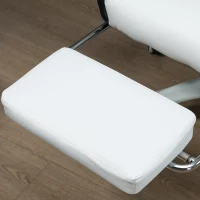 Vinsetto Siège gaming fauteuil gaming dossier inclinable 135° avec appui-tête repose-pieds 65l x 65P x 121-129H cm blanc et noir(m-12)