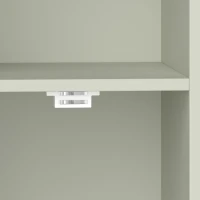 HOMCOM Bookcase Adjustable Shelf Bookshelf Anti-Tip Hardware 6-Tier Storage Cabinet Light Green(m-9)