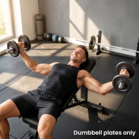 SPORTNOW Weight Plates Set, 1"/2.5cm Weight Disc Pair, 4 x 2.5kg Metal Dumbbell/Barbell Plates for Home Gym(m-7)