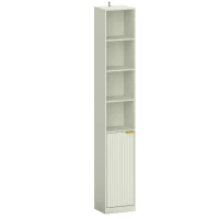HOMCOM Bookcase Adjustable Shelf Bookshelf Anti-Tip Hardware 6-Tier Storage Cabinet Light Green(m-1)