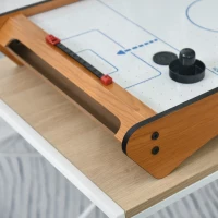 HOMCOM 2.5FT Tabletop Air Hockey Game Table Wooden Portable Party Gaming Toy for Kids Children Adult(m-7)