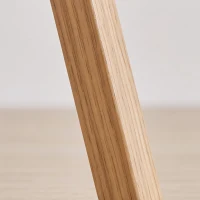 HOMCOM Bedside Light, Tripod Floor Lamp with Storage Shelf and Linen Shade for Living Room, 160cm, Natural Wood Colour(m-12)