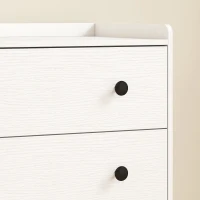 HOMCOM 4 Drawer Chest of Drawers, Modern Dresser for Bedroom, Storage Cabinet for Living Room Entryway, White Wood Effect(m-11)