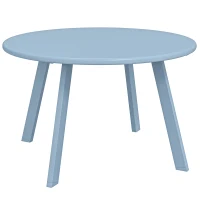 Outsunny Petite table basse ronde, table d'appoint avec patins antidérapants, cadre en métal, pour jardin, Ø 70 x 42 cm, bleu(m-1)