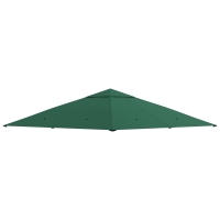 Outsunny partytentdak, vervangend dak voor partytent, partytentafdekking, polyester bescherming tegen de zon, groen 3 x 3 m