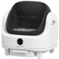 PawHut Self Cleaning Cat Litter Tray Top Opening Design, Automatic Litter Box More Space with Integrated Security Protection(m-11)