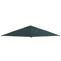 Outsunny partytentdak, vervangend dak voor partytent, partytentafdekking, polyester bescherming tegen de zon, donkergrijs 3 x 3 m