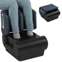 HOMCOM 2-in-1 Beinmassagegerät mit Wärme, Luftkompression, Timer, 3 Modi & Intensitäten, Blau und Schwarz(m-12)