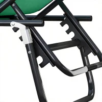 Outsunny ligbed met leesgat 190 cm x 56 cm x 28 cm, zwart(m-13)