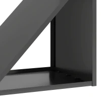 Outsunny 2-in-1 haardhoutrek voor binnen 58 x 36 x 60 cm verhoogd brandhoutrek met scheider metaal zwart(m-12)