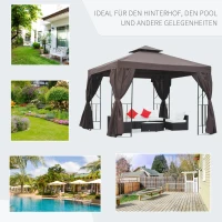 Outsunny tuinhuisje 295cm x 295cm x 270cm(m-7)