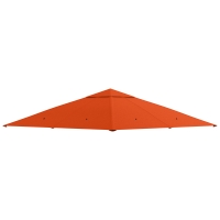 Outsunny partytentdak, vervangend dak voor partytent, partytentafdekking, polyester bescherming tegen de zon, oranje, 3 x 3 m