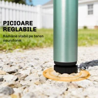 Outsunny Set de 2 Scaune Stivuibile din Metal, pentru Terasă și Grădină, Verde(m-7)